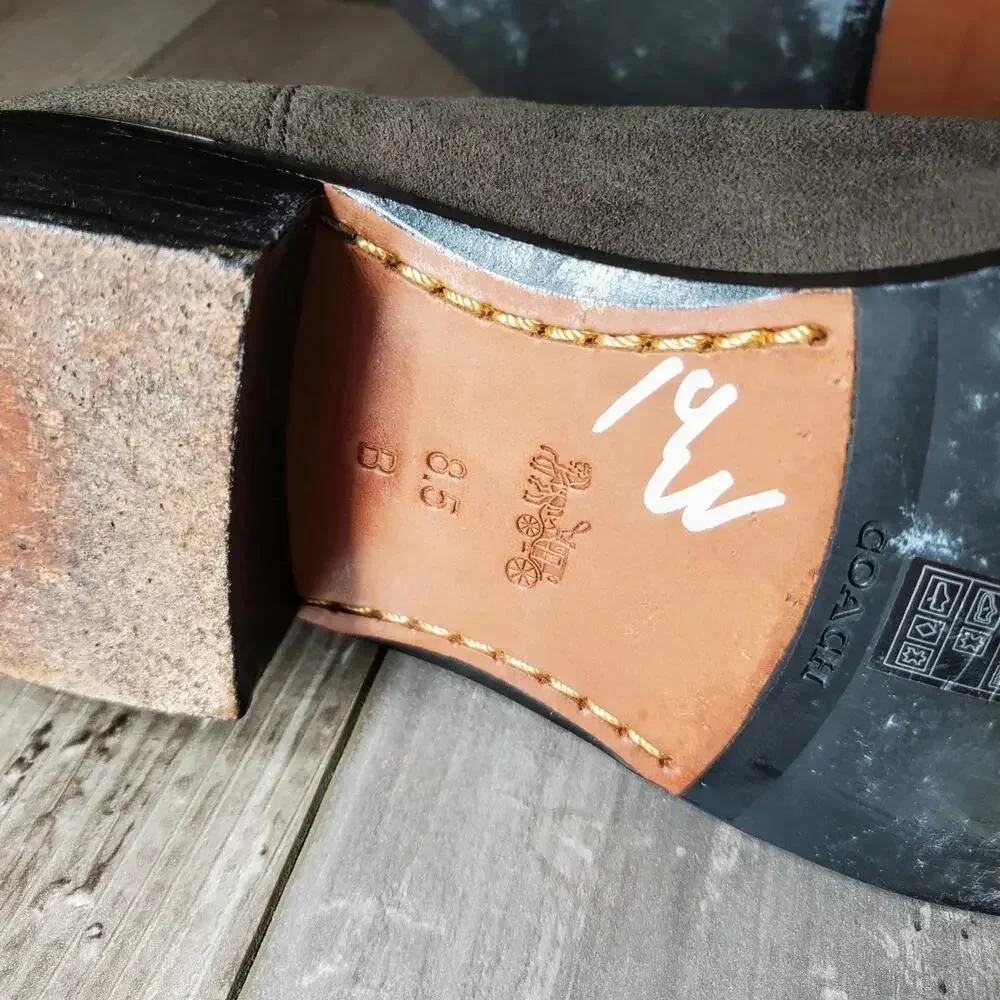 COACH Suffolk Suede Ankle Bootie (Q8709) Mink Women's Size 8.5B - Picture 3 of 12